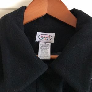 Black wool coat size 14 girls Talbots brand.